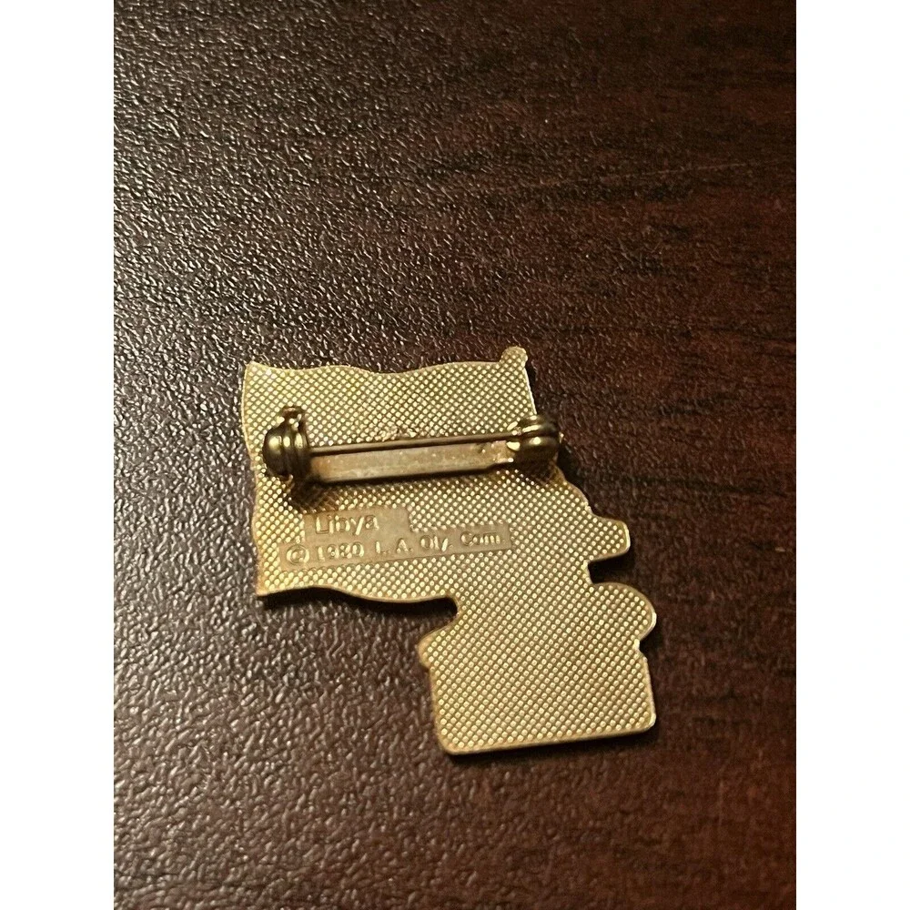 Vintage 1984 Los Angeles Olympics‎ Coca Cola Sam Eagle Libya Flag Lapel Pin